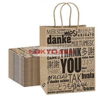 Kraft Paper Thank You Bag Wholesale